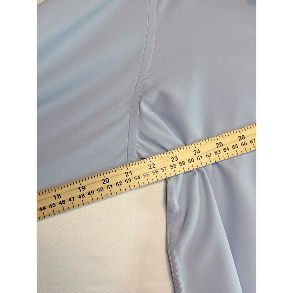 Manfinity Shirt Mens Mens Blue Long Sleeve Button Front Stretch Dress Casual - Picture 8 of 12